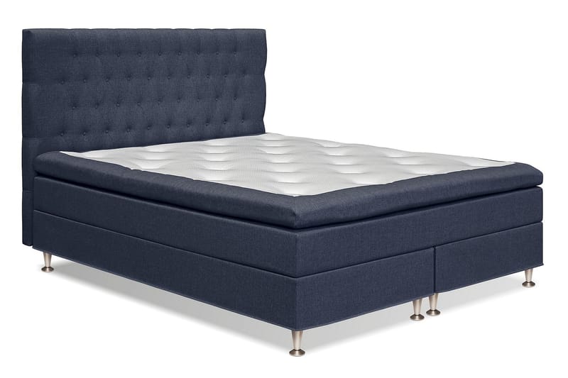 Meja Kontinentalseng 160x200 Latex - Mørkeblå - Komplet sengepakke - Kontinentalsenge