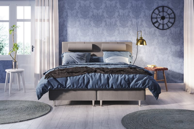 Meja Sengepakke 180x200 - Lysegrå med nakkepude - Møbler - Senge - Komplet sengepakke