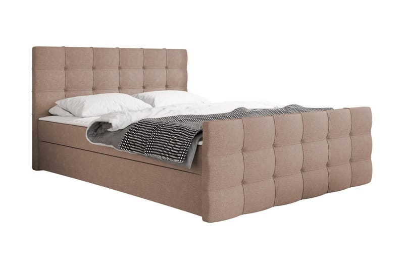 Milan Kontinentalseng 160x210 cm - Lyserød | Beige - Møbler - Senge - Kontinentalsenge