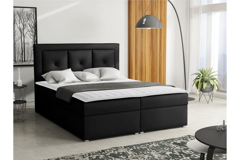 Moden Kontinentalseng 140x215 cm - Sort - Møbler - Senge - Kontinentalsenge