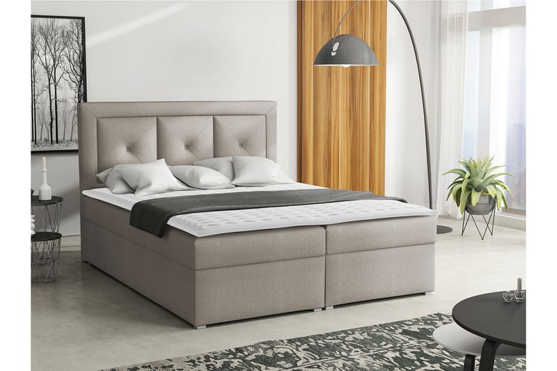Moden Kontinentalseng 160x215 cm - Beige/Grå - Møbler - Senge - Kontinentalsenge