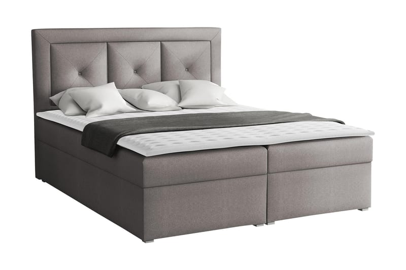 Moden Kontinentalseng 160x215 cm - Grå - Møbler - Senge - Kontinentalsenge