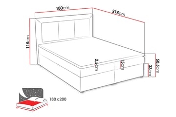 Moden Kontinentalseng 180x215 cm - Blå - Møbler - Senge - Kontinentalsenge