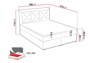 Moden Kontinentalseng 180x215 cm - Grøn - Møbler - Senge - Kontinentalsenge
