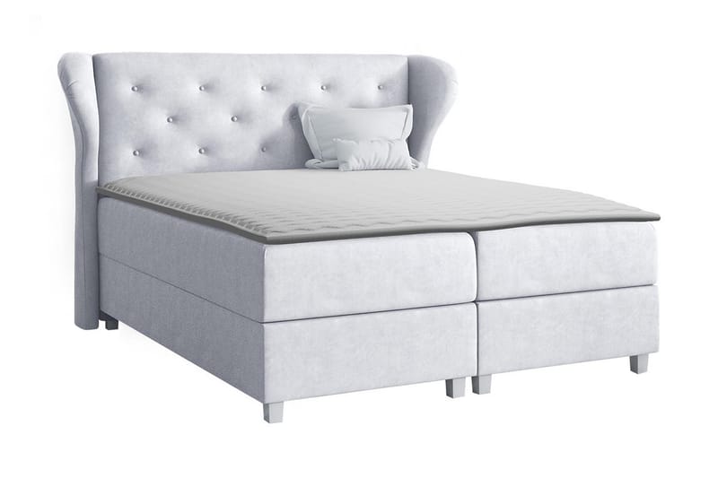 Naurstad kontinentalseng 120x200 - Lysegrå - Møbler - Senge - Kontinentalsenge