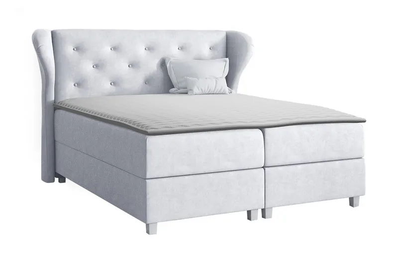 Naurstad kontinentalseng 160x200, Lysegrå