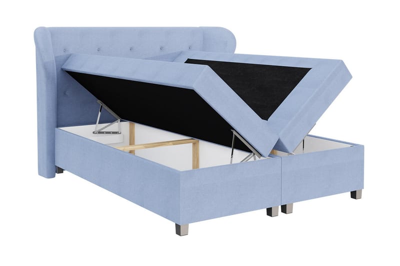 Naurstad kontinentalseng 200x200 - Lysegrå - Møbler - Senge - Kontinentalsenge