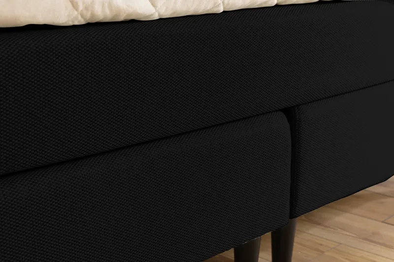 Nice Deluxe Komplet Sengepakke 160x200 - Sort - Møbler - Senge - Kontinentalsenge