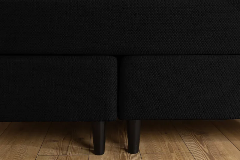 Nice Deluxe Komplet Sengepakke 160x200 - Sort - Møbler - Senge - Kontinentalsenge