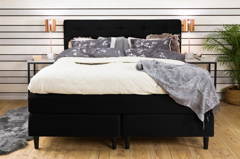 Nice Deluxe Kontinentalseng 160x200 - sort - Møbler - Senge - Kontinentalsenge