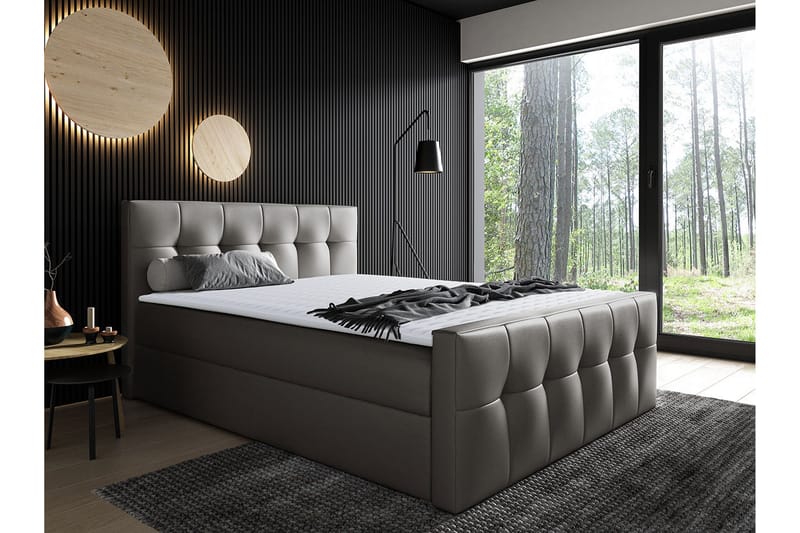 Norrbacksjö Kontinentalseng 140x200 cm - Grå - Møbler - Senge - Kontinentalsenge