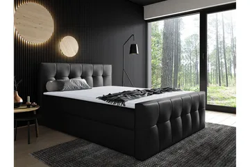 Norrbacksjö Kontinentalseng 160x200 cm - Sort - Møbler - Senge - Kontinentalsenge