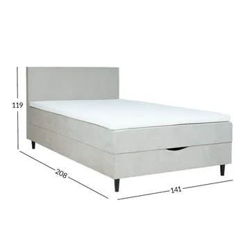 Kontinentalseng Odviks 140x200 cm - mørk beige - Møbler - Senge - Enkeltsenge