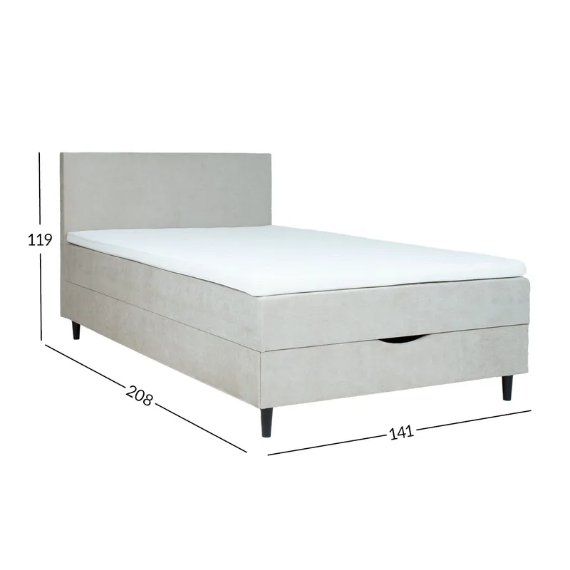 Kontinentalseng Odviks 140x200 cm - mørk beige - Møbler - Senge - Enkeltsenge