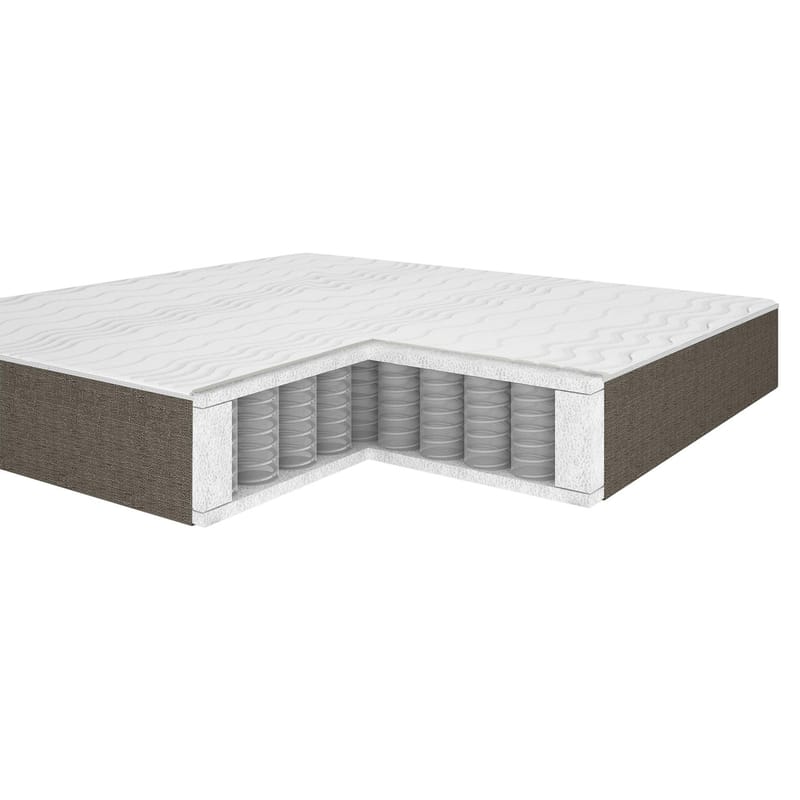 Kontinentalseng Olsvik 160x200 cm med madras - Mørk beige - Møbler - Senge - Kontinentalsenge