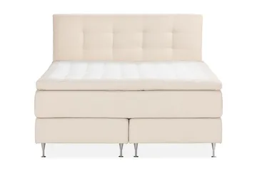 Oslo Luksus Komplet Seng Pakke Kontinentalseng 180x200 cm med Knapbetrukket sengegavl