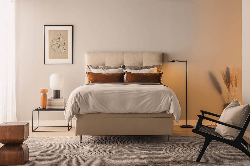 Oslo Lyx Kontinentalseng 140x200 cm - Beige - Møbler - Senge - Kontinentalsenge