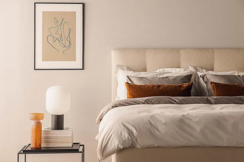 Oslo Lyx Kontinentalseng 160x200 cm - Beige - Møbler - Senge - Kontinentalsenge