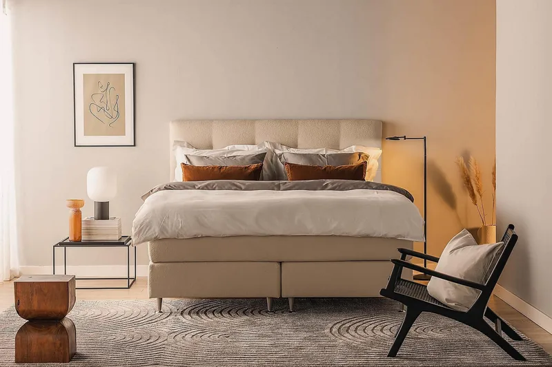 Oslo Lyx Kontinentalseng 160x200 cm - Beige - Møbler - Senge - Kontinentalsenge