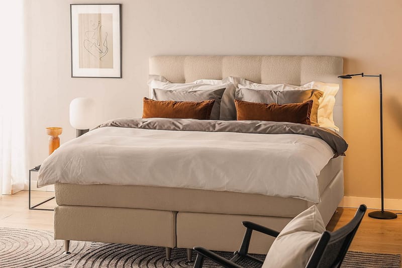 Oslo Lyx Kontinentalseng 180x200 cm - Beige - Møbler - Senge - Kontinentalsenge
