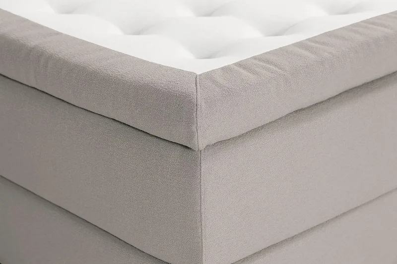 Oslo Lyx Kontinentalseng Boucle 120x200 - Grå - Møbler - Senge - Kontinentalsenge