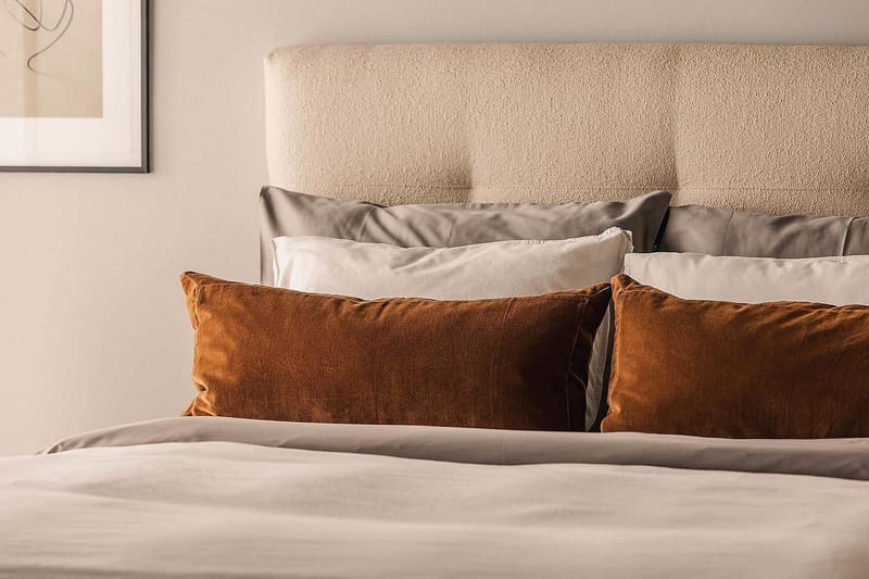 Oslo Lyx Kontinentalseng Boucle 140x200 - Beige - Møbler - Senge - Kontinentalsenge