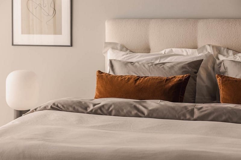 Oslo Lyx Kontinentalseng Boucle 160x200 - Lysebeige - Møbler - Senge - Kontinentalsenge