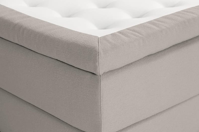 Oslo Lyx Sengepakke Boucle 120x200 Dybttuftet gavl - Grå - Møbler - Senge - Komplet sengepakke