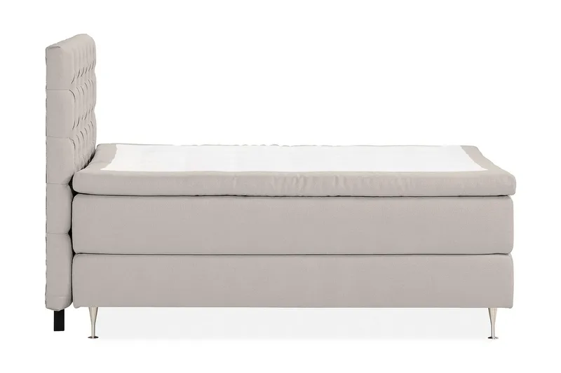 Oslo Lyx Sengepakke Boucle 120x200 Dybttuftet gavl - Grå - Møbler - Senge - Kontinentalsenge