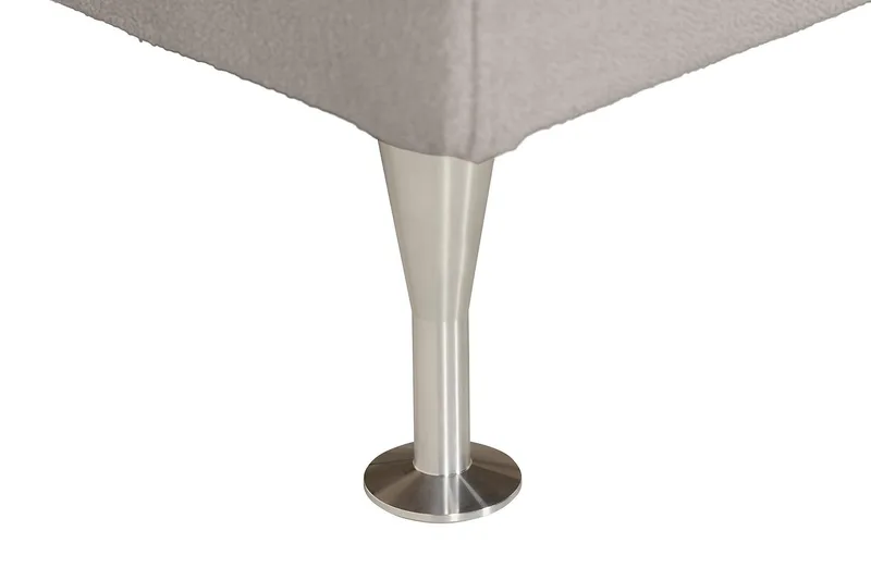 Oslo Lyx Sengepakke Boucle 120x200 Dybttuftet gavl - Grå - Møbler - Senge - Kontinentalsenge