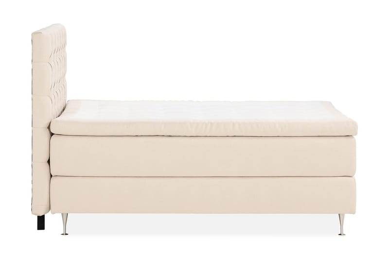 Oslo Lyx Sengepakke Boucle 120x200 Dybttuftet gavl - Lysebeige - Møbler - Senge - Kontinentalsenge