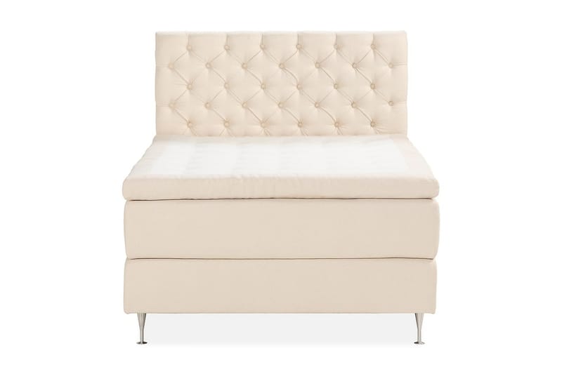 Oslo Lyx Sengepakke Boucle 120x200 Dybttuftet gavl, Lysebeige
