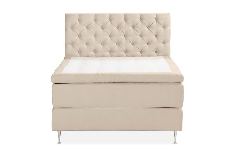 Oslo Lyx Sengepakke Boucle 140x200 Dybttuftet gavl, Beige