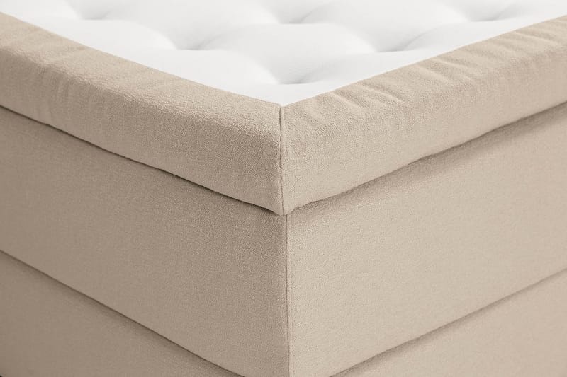 Oslo Lyx Sengepakke Boucle 140x200 Dybttuftet gavl - Beige - Møbler - Senge - Kontinentalsenge