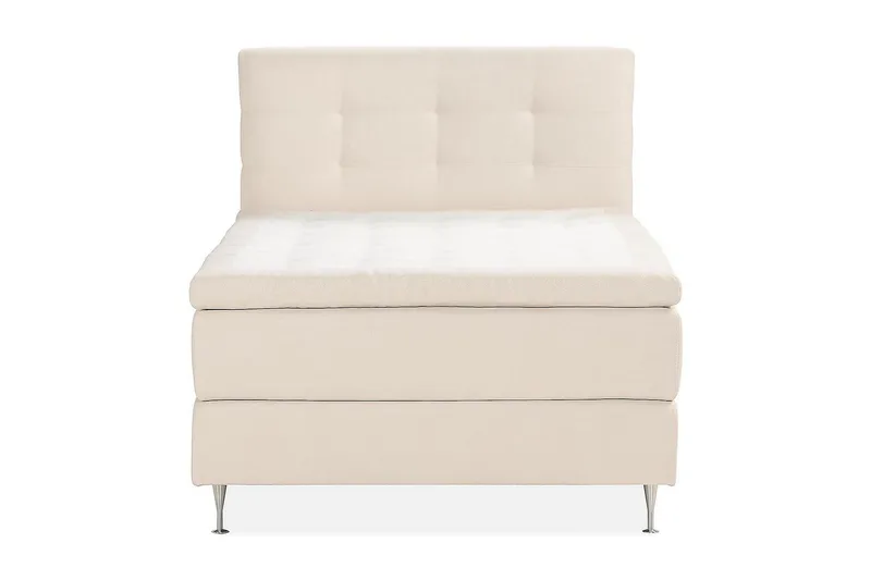 Oslo Lyx Sengepakke Boucle 140x200 Knappet gavl, Lysebeige