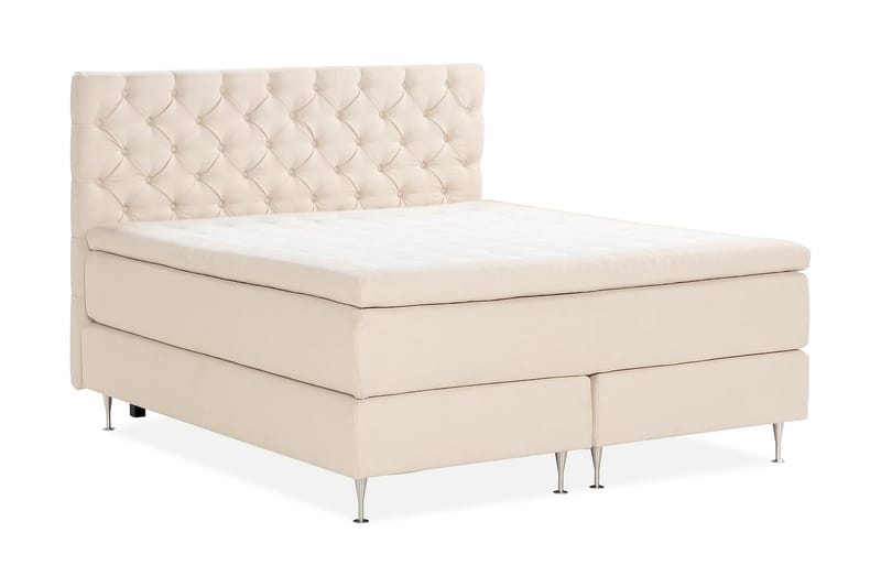 Oslo Lyx Sengepakke Boucle 160x200 Dybttuftet gavl - Lysebeige - Møbler - Senge - Kontinentalsenge