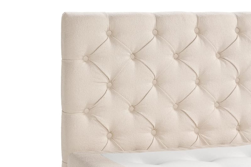Oslo Lyx Sengepakke Boucle 160x200 Dybttuftet gavl - Lysebeige - Møbler - Senge - Kontinentalsenge