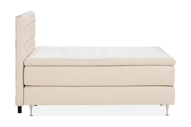 Oslo Lyx Sengepakke Boucle 180x200 Dybttuftet gavl - Lysebeige - Møbler - Senge - Komplet sengepakke