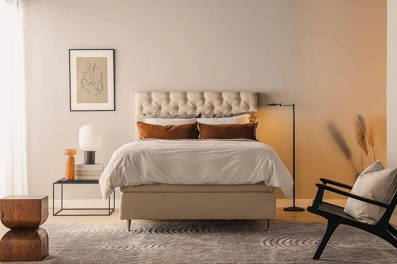 Oslo Lyx Sengepakke Kontinentalseng 140x200 cm - Beige - Møbler - Senge - Kontinentalsenge