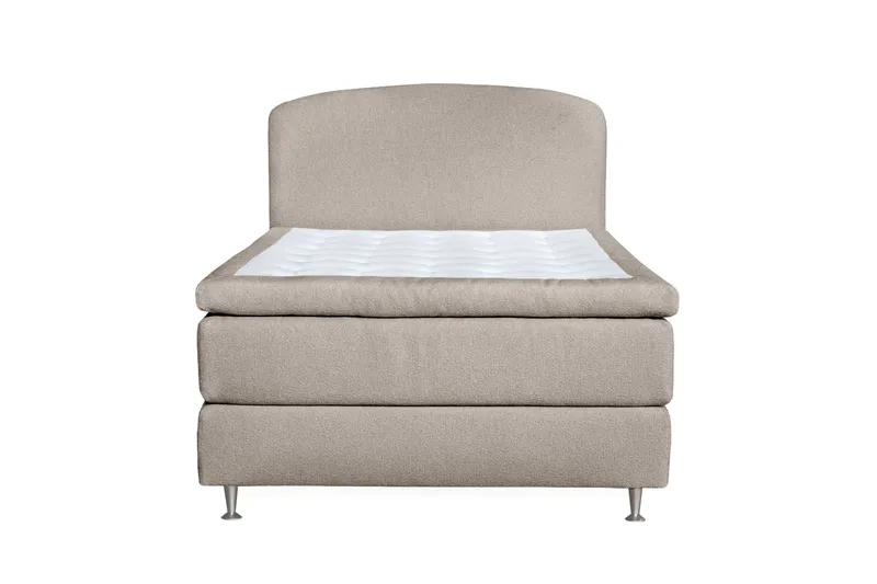Oslo Lyx Sengepakke Kontinentalseng 140x200 cm Curved Sengegavl, Beige