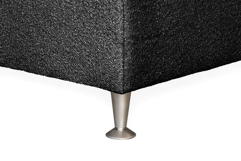 Oslo Lyx Sengepakke Kontinentalseng 140x200 cm Curved Sengegavl - Sort - Møbler - Senge - Kontinentalsenge