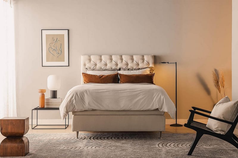 Oslo Lyx Sengepakke Kontinentalseng 140x200 cm - Lysebeige - Møbler - Senge - Komplet sengepakke