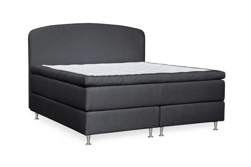 Oslo Lyx Sengepakke Kontinentalseng 160x200 cm Curved Sengegavl, Sort