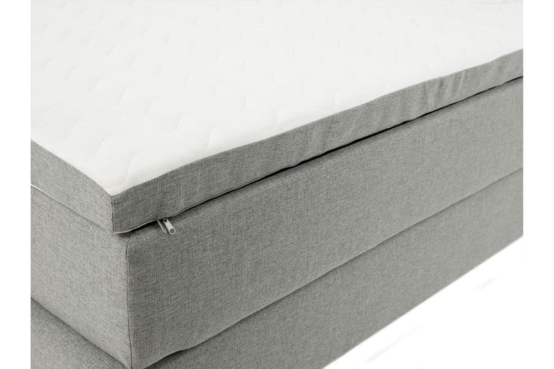 Plevoll kontinentalseng 140x200 - Grå - Møbler - Senge - Kontinentalsenge