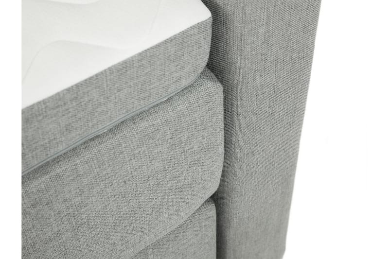 Plevoll kontinentalseng 140x200 - Lysegrå - Møbler - Senge - Kontinentalsenge