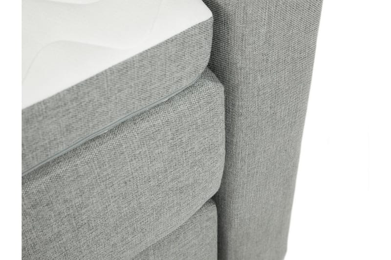 Plevoll kontinentalseng 160x200 - Lysegrå - Møbler - Senge - Kontinentalsenge