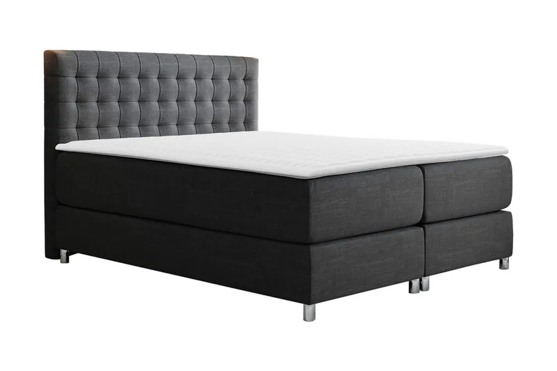 Plevoll kontinentalseng 160x200, Mørkegrå