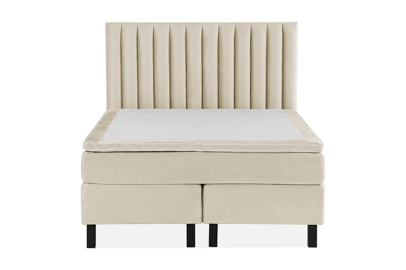 Princess Kontinentalseng 120x200cm - Beige/Velour - Komplet sengepakke - Kontinentalsenge