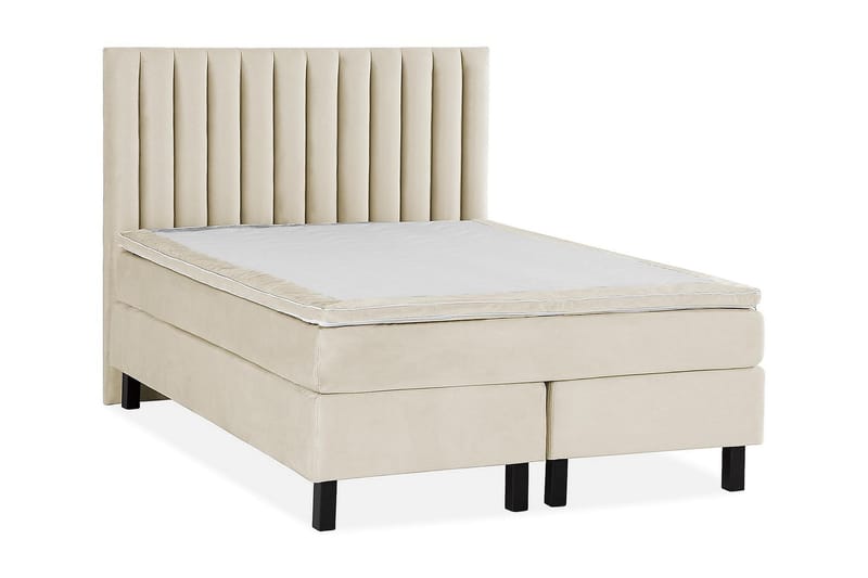 Princess Kontinentalseng 120x200cm - Beige/Velour - Møbler - Senge - Kontinentalsenge