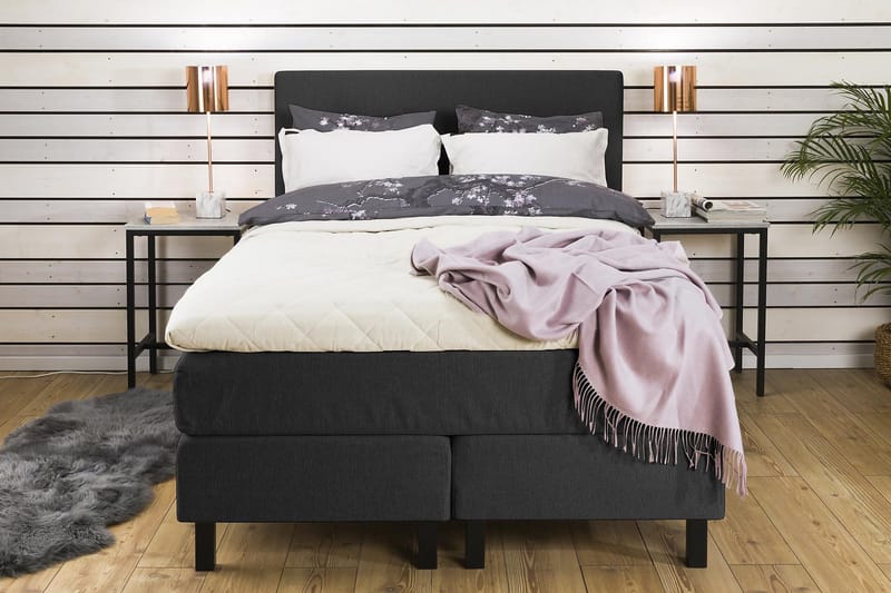 Princess kontinentalseng 120x200cm - Grå - Møbler - Senge - Kontinentalsenge